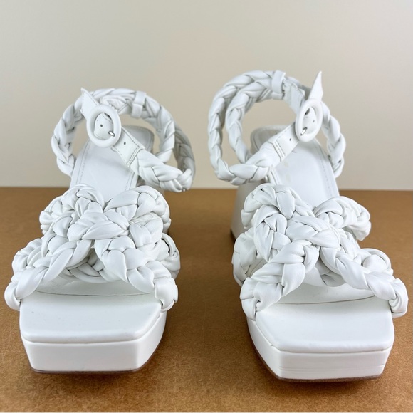 NEW SAM EDELMAN CIRCUS WHITE BRAIDED SANDALS - Picture 10 of 12